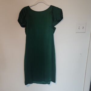 Banana Republic Green Sheath Dress with Flutter Sleeves